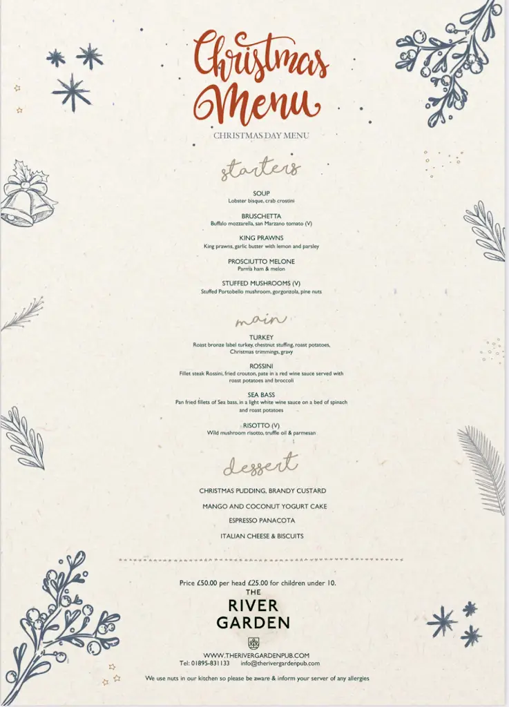 Menu_The River Garden_Harefield_image_3