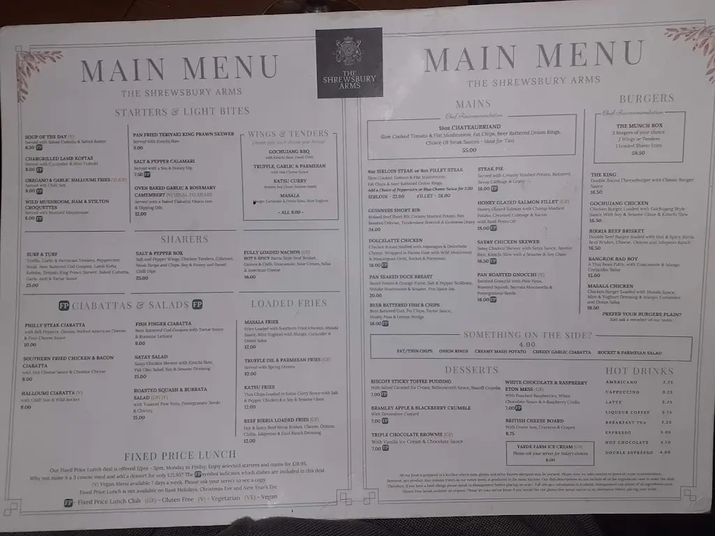 Menu_The Shrewsbury Arms_Albrighton_image_1