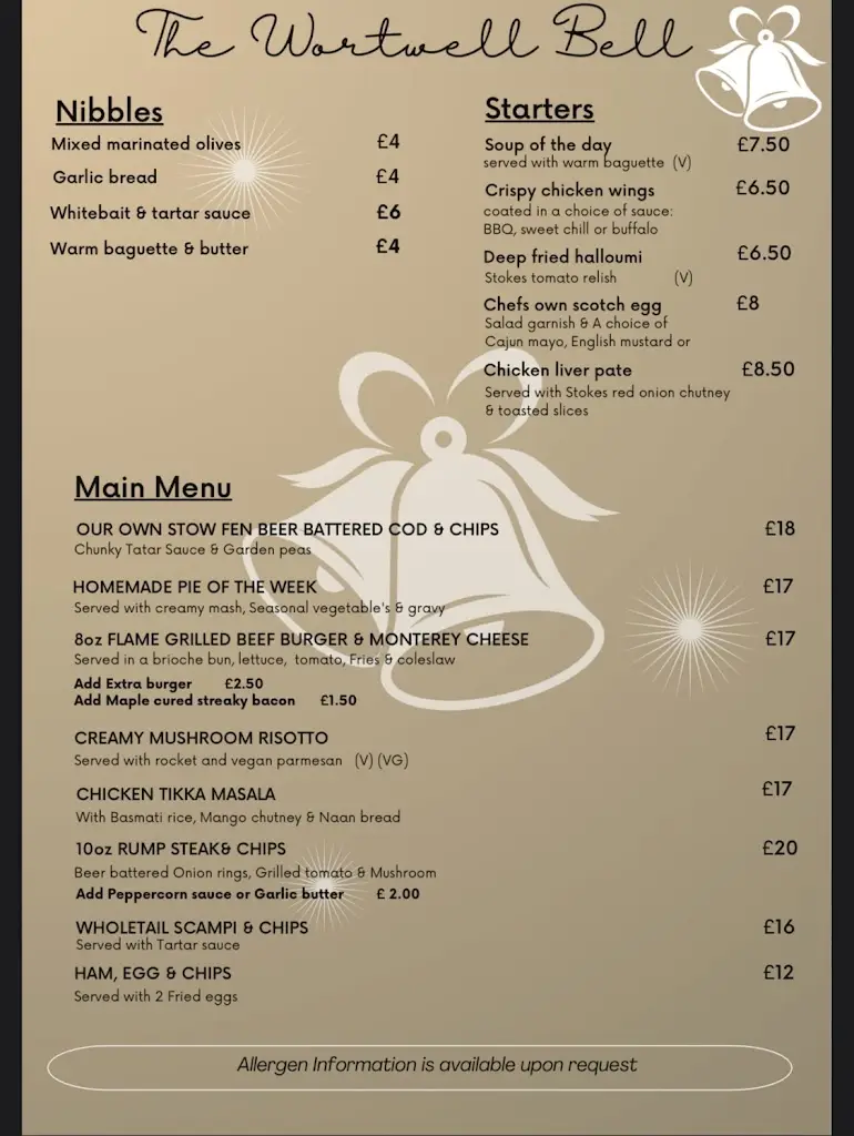 Menu_The Wortwell Bell_Harleston_image_1