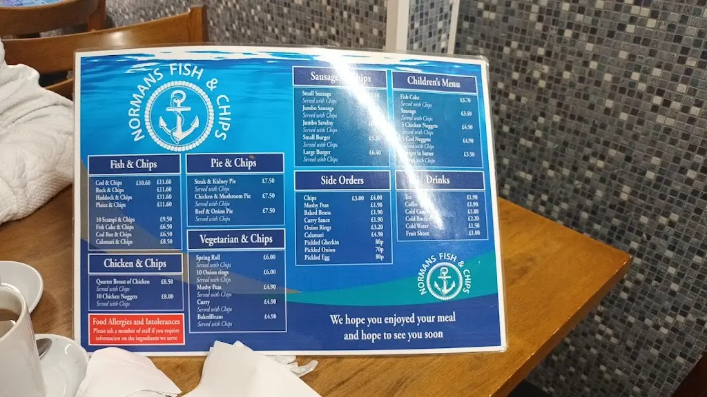 Menu_Normans Fish & Chips_Harleston_image_1
