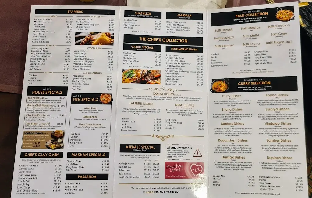 Menu_Agra Indian Restaurant_Hapton_image_4