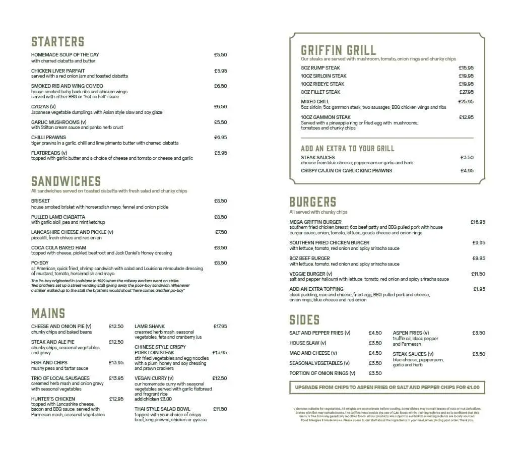 Menu_Griffin's Head_Hapton_image_2