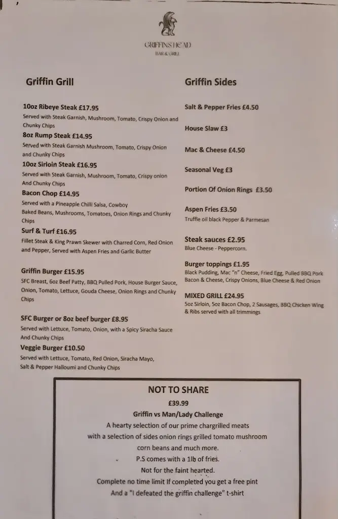 Menu_Griffin's Head_Hapton_image_4