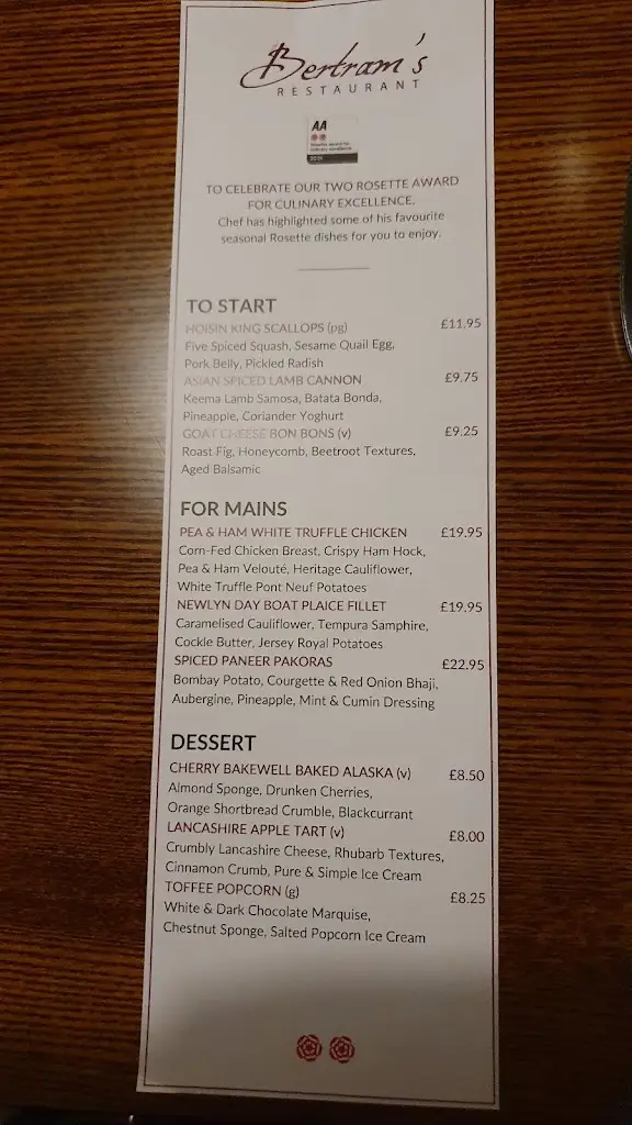 Menu_Bertram's Restaurant_Hapton_image_2