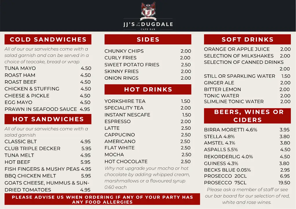 Menu_JJ’s Burnley at The Dugdale_Hapton_image_1