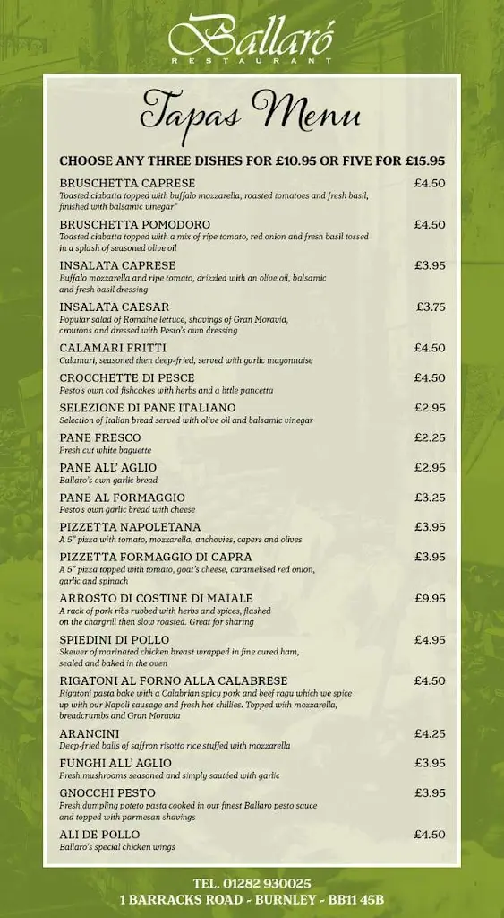 Menu_Ballaro' Restaurant_Hapton_immagine_1