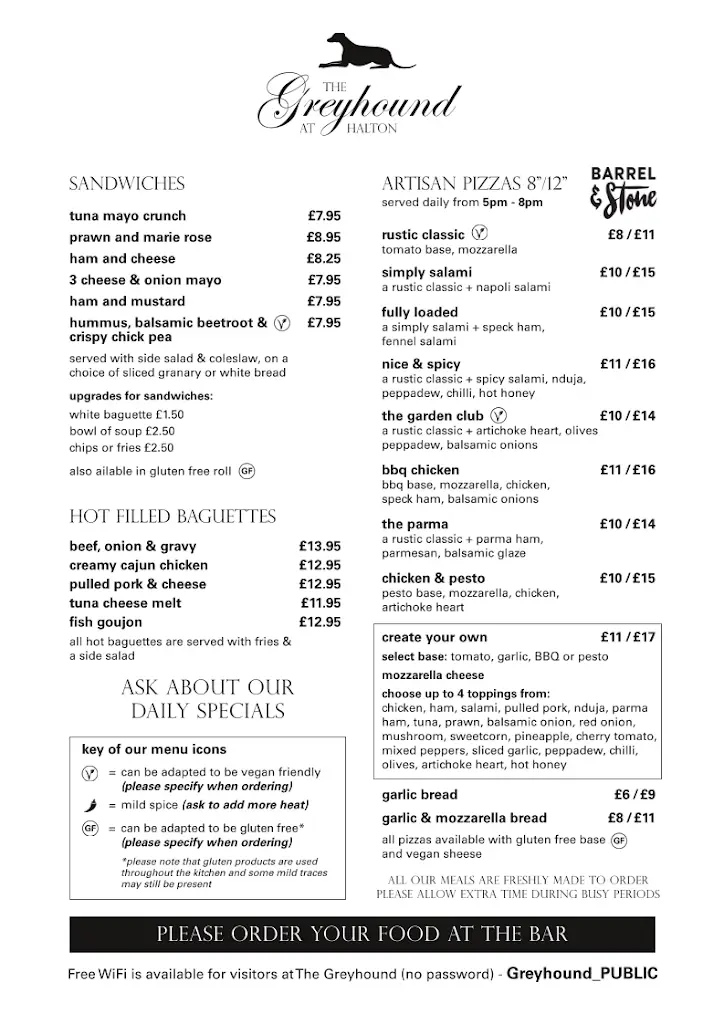 Menu_The Greyhound at Halton_Halton_image_1