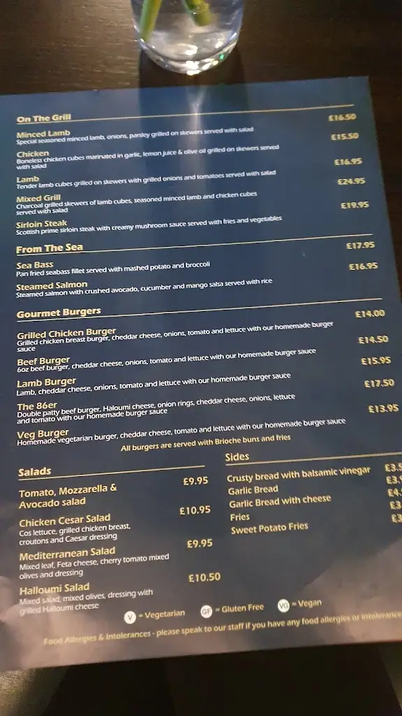 Menu_Eighty Six Restaurant & Bar_Harrow on the Hill_image_2