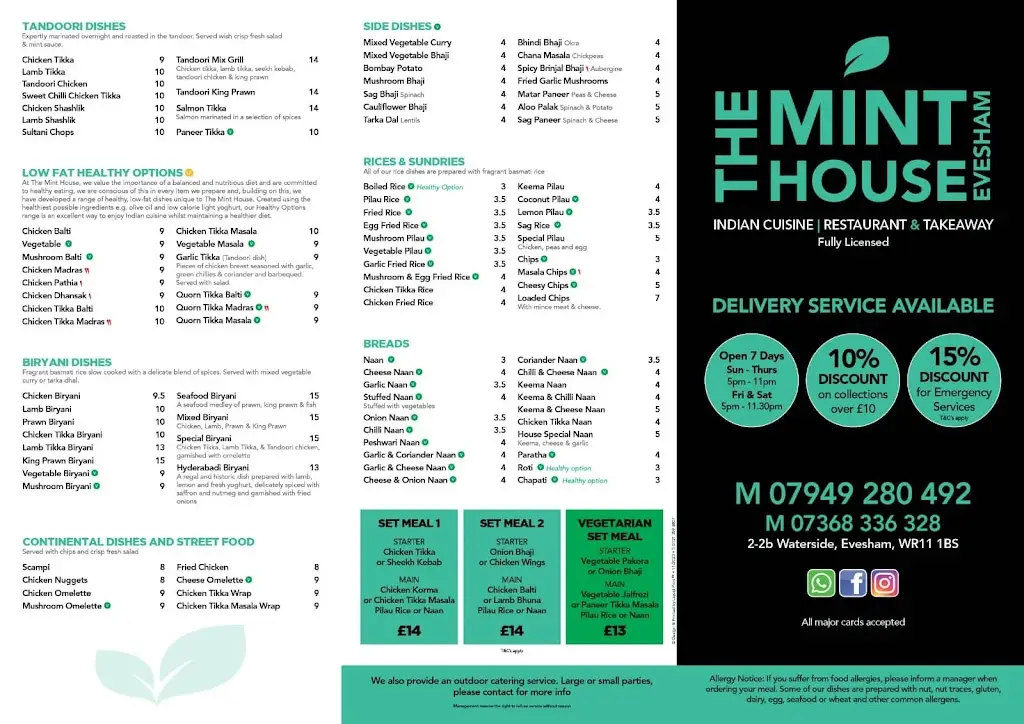 Menu_The Mint House - Evesham_Badsey_image_2