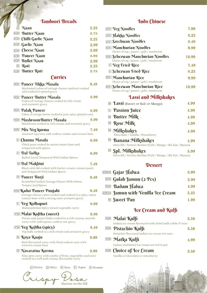 Menu_Crispy Dosa Harrow_Harrow on the Hill_image_4