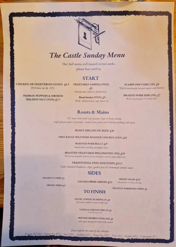 Menu_The Castle, Harrow_Harrow on the Hill_image_3