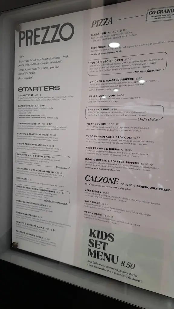 Menu_Prezzo Italian Restaurant Harrow St George's_Harrow on the Hill_image_2