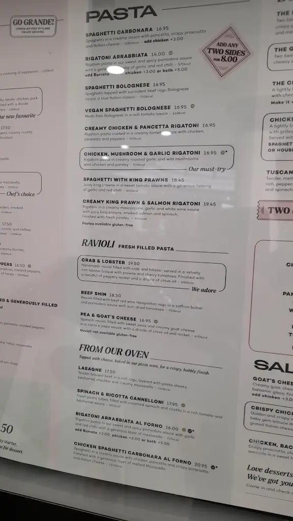 Menu_Prezzo Italian Restaurant Harrow St George's_Harrow on the Hill_image_4