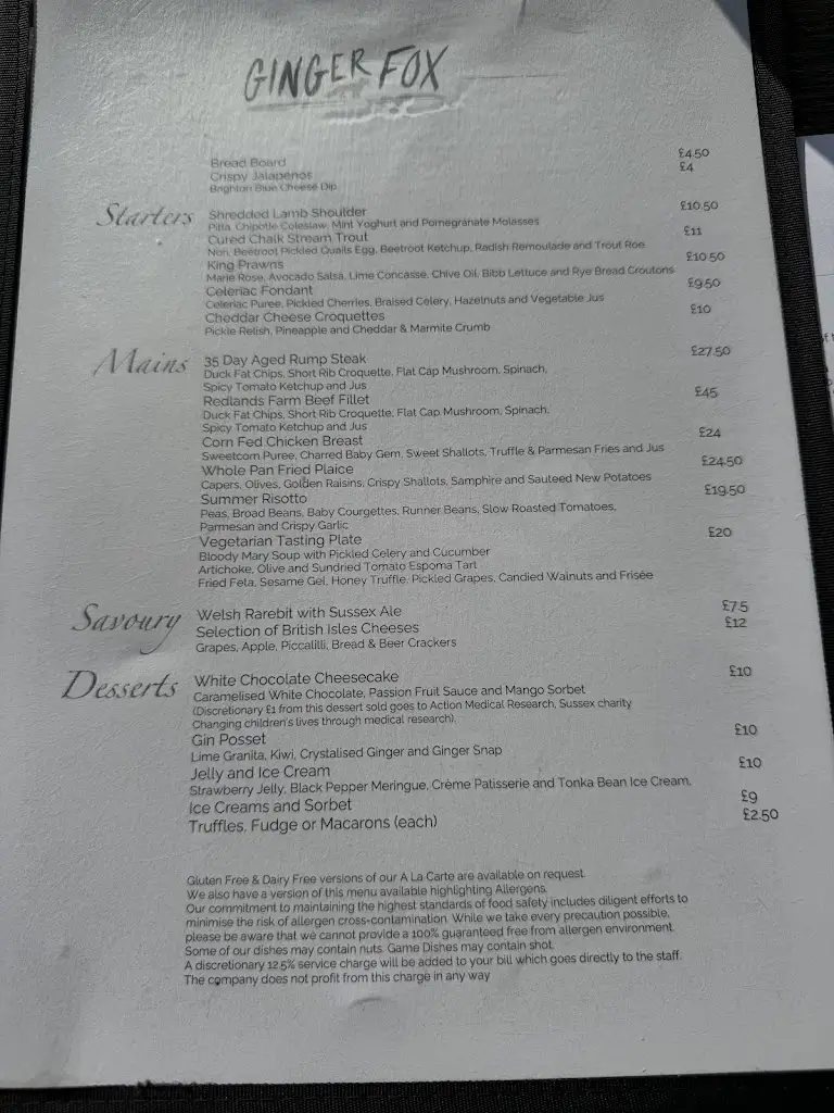 Menu_The Ginger Fox_Hassocks_image_4