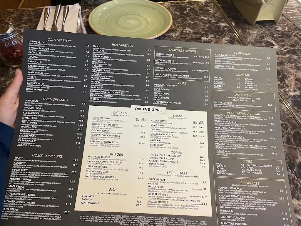 Menu_Hala Restaurant_Harringay_immagine_3