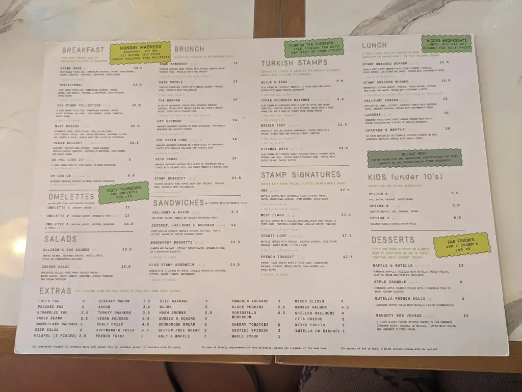 Menu_Stamp Brasserie_Harringay_image_1