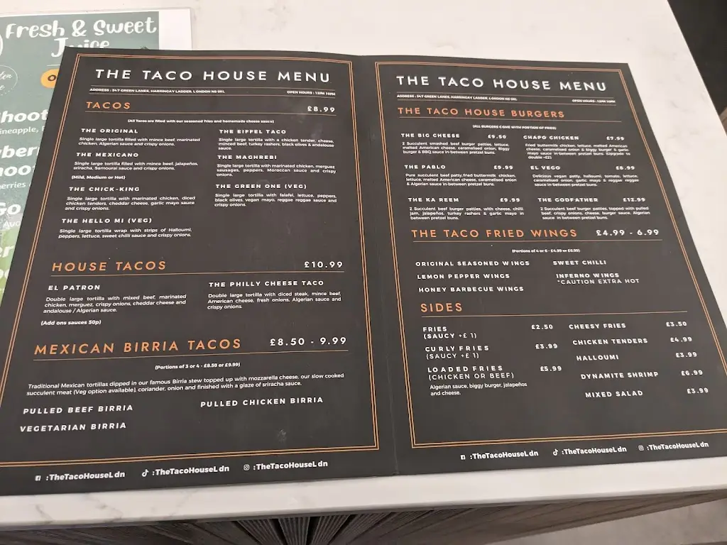 Menu_The Taco House_Harringay_image_1