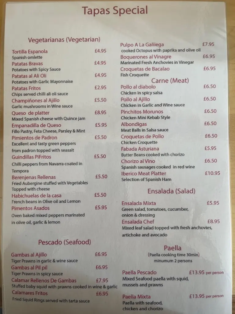 Menu_La Viña Tapas Bar Restaurant_Harringay_image_1