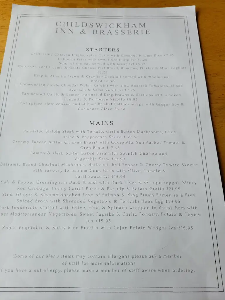 Menu_Childswickham Inn & brasserie_Badsey_image_4