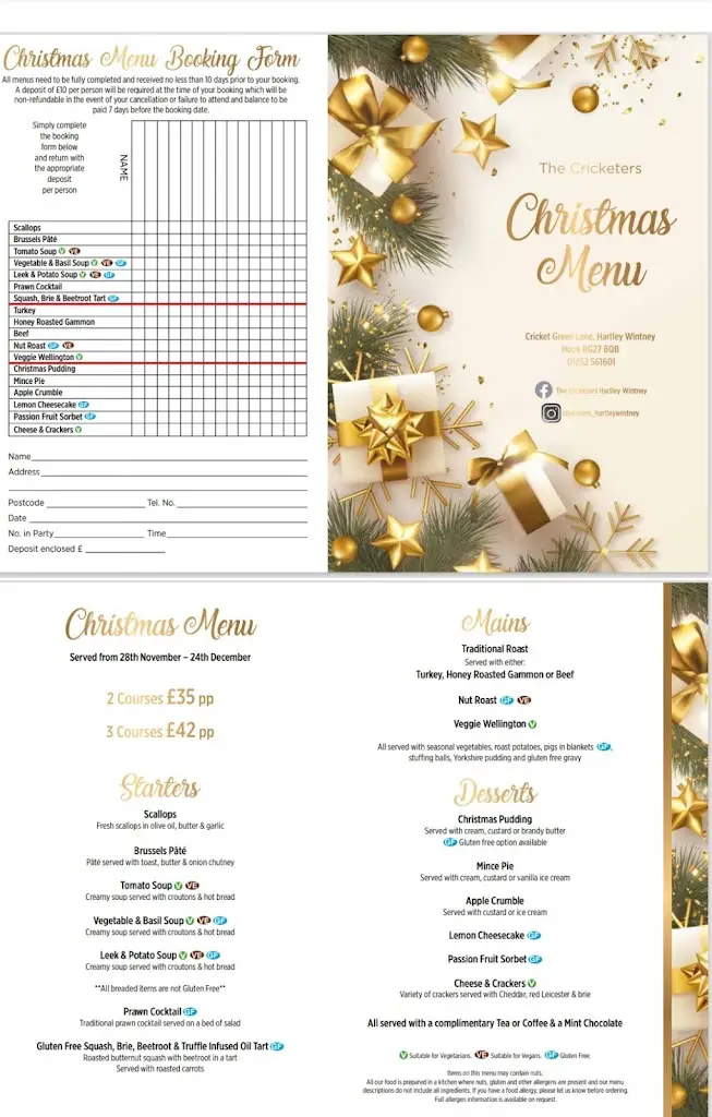 Menu_The Cricketers_Hartley Wintney_immagine_1