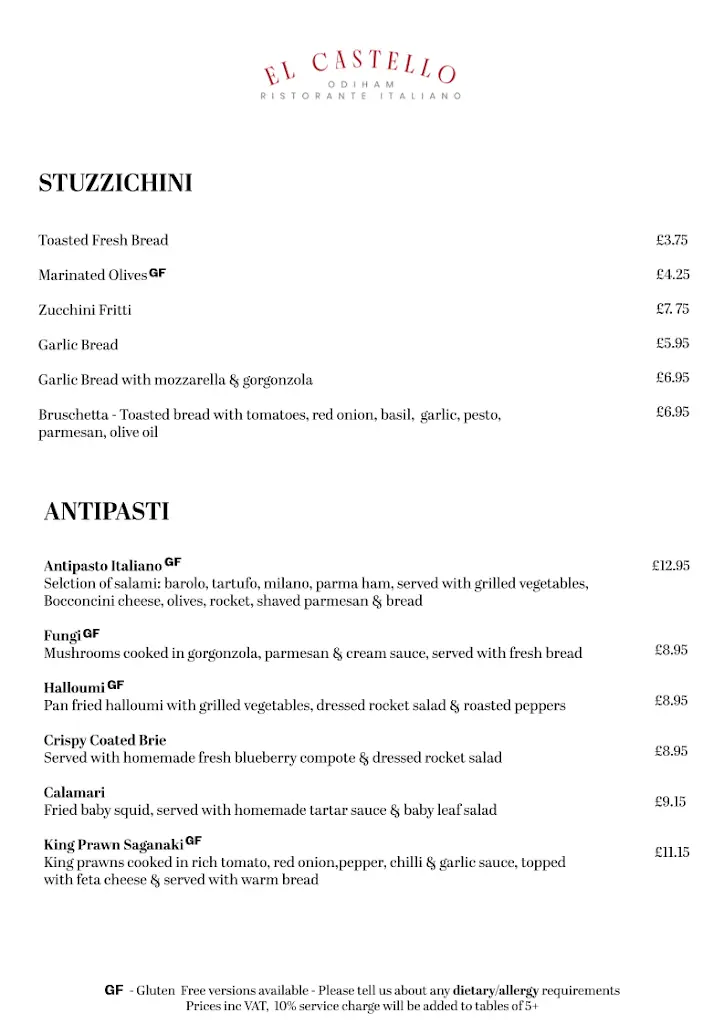 Menu_El Castello Odiham_Hartley Wintney_image_1