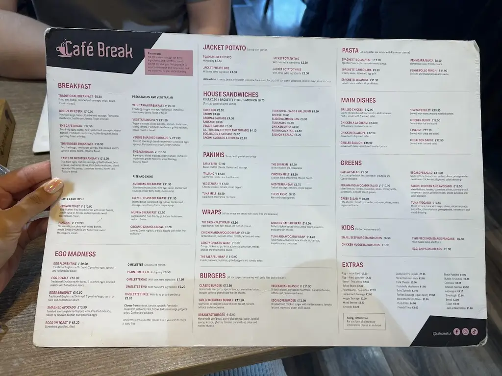 Menu_Café Break_Harold Wood_image_1