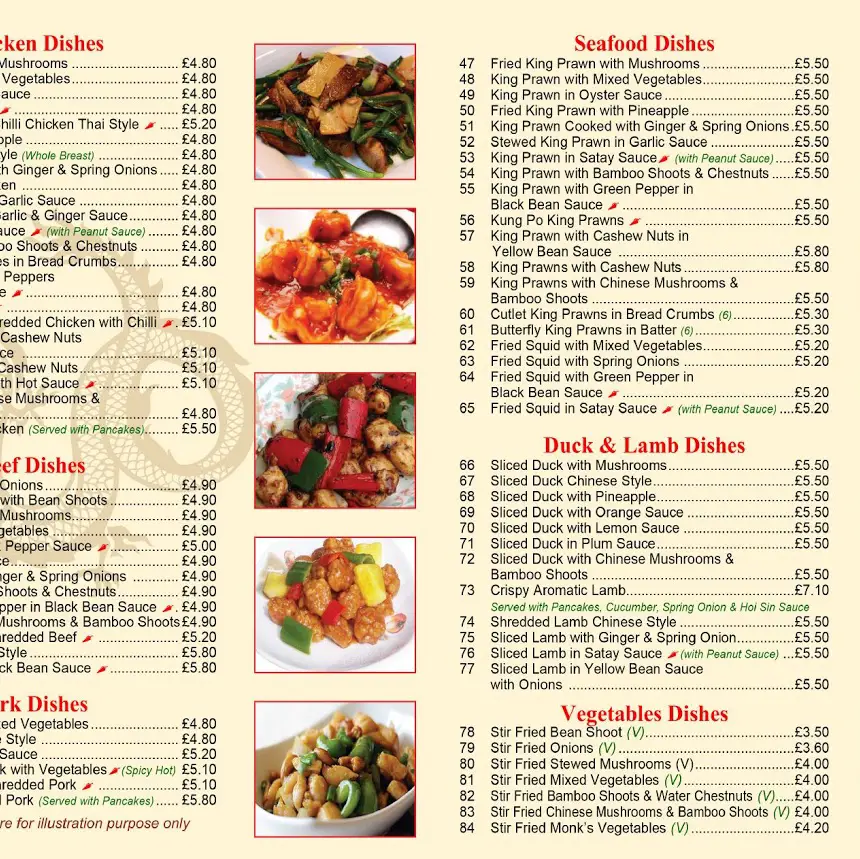 Menu_The Romford Dragon_Harold Wood_imagen_1