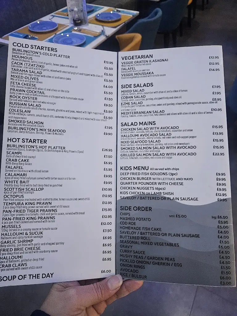 Menu_Burlingtons Fish & Grill_Harold Wood_immagine_1