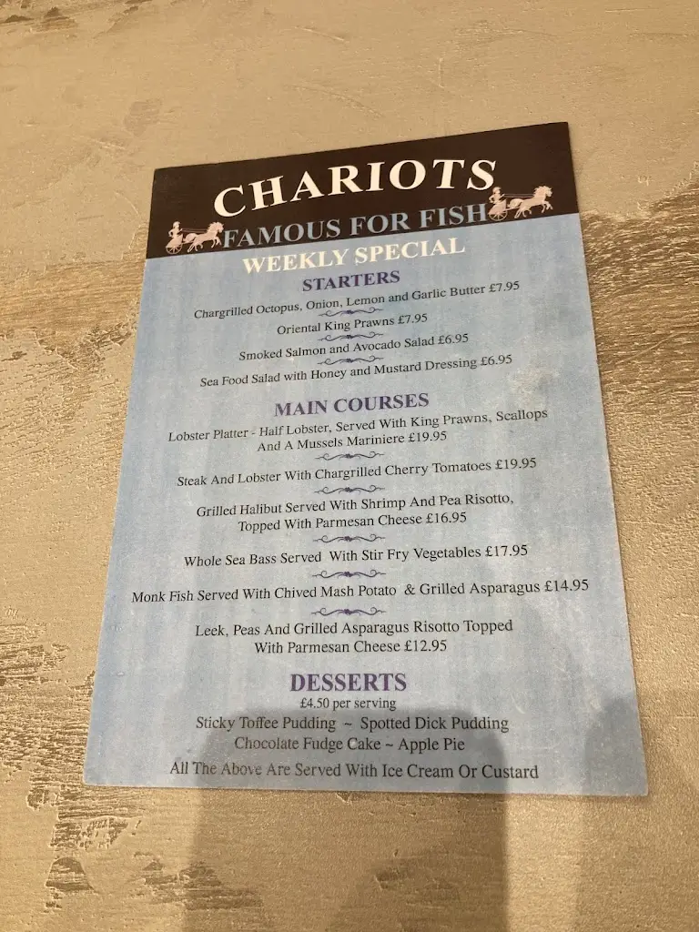 Menu_Chariots Fish & Chips_Harold Wood_image_3