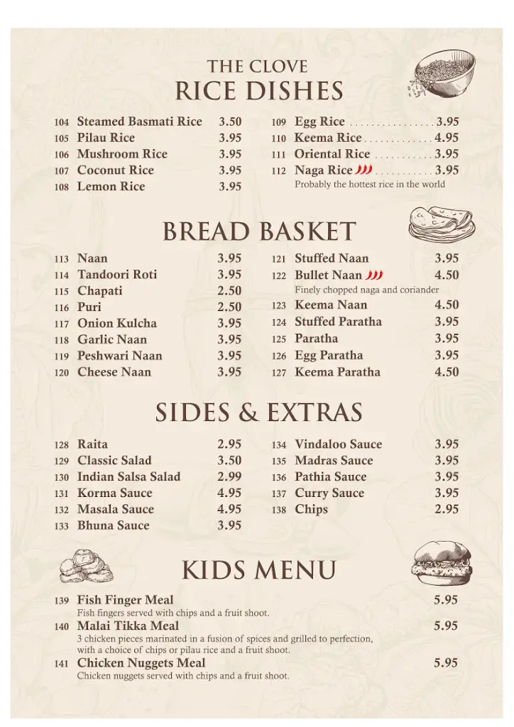 Menu_The Clove Hornchurch_Harold Wood_image_2