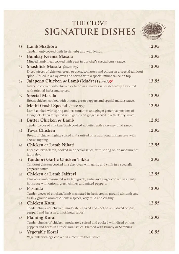 Menu_The Clove Hornchurch_Harold Wood_image_4