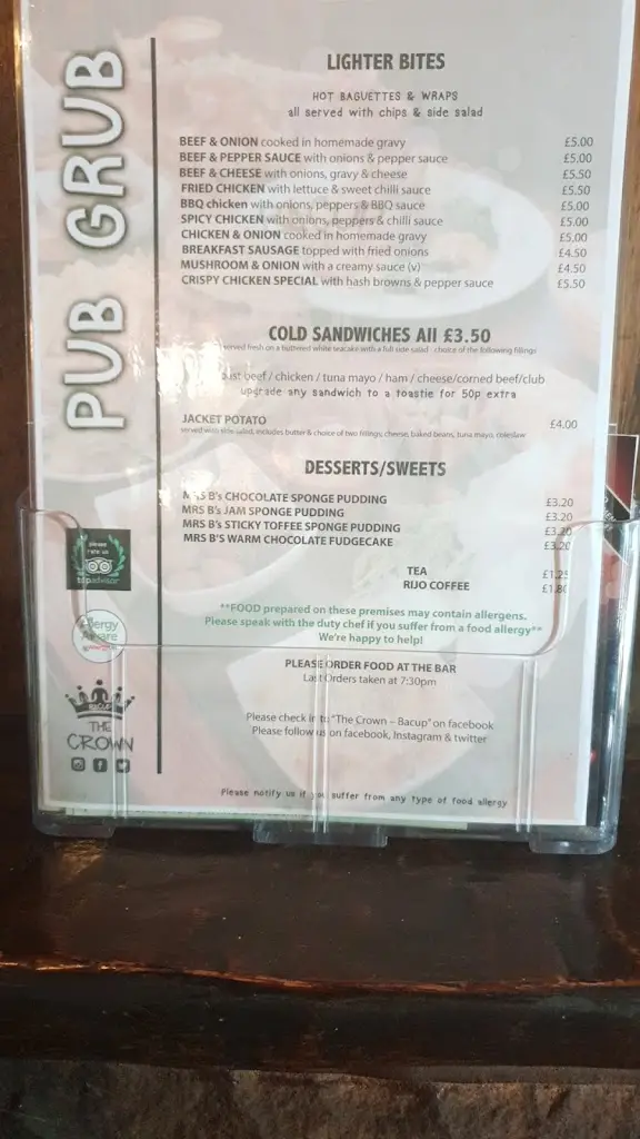 Menu_The Crown Inn_Bacup_image_2