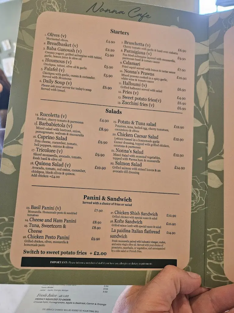 Menu_Nonna's Cafe and Restaurant _Harpenden_image_2
