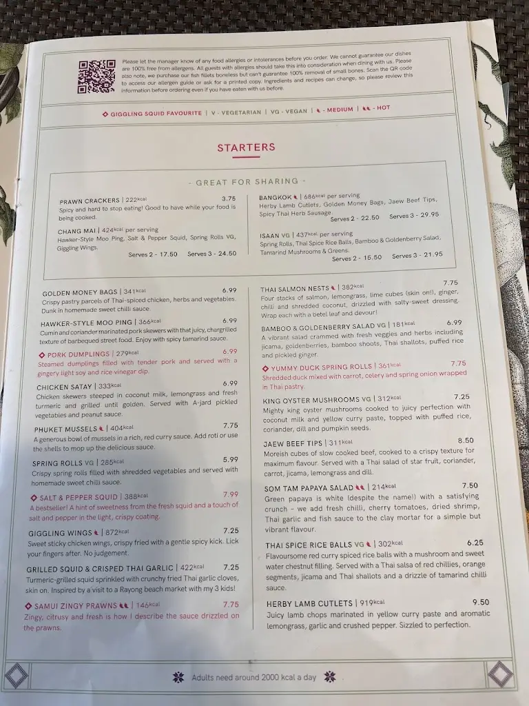 Menu_Giggling Squid - Harpenden_Harpenden_immagine_2