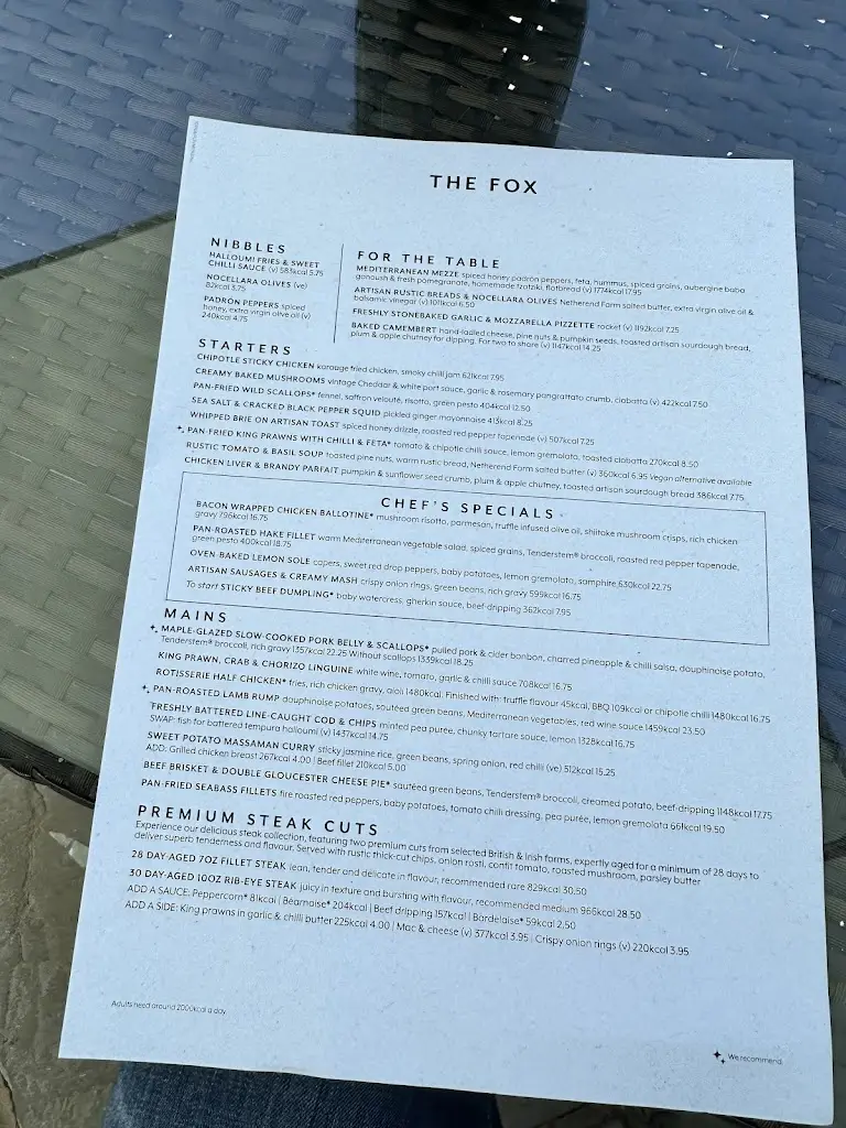 Menu_Fox Harpenden_Harpenden_image_2