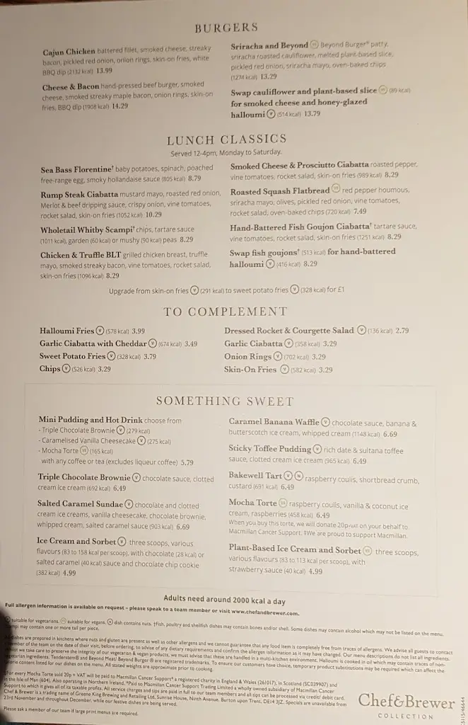 Menu_The Old Bell_Harpenden_image_1