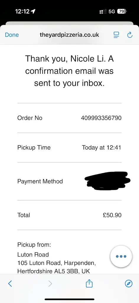 Hsin Tzu Nicole Li_The Yard Pizzeria_Harpenden_review