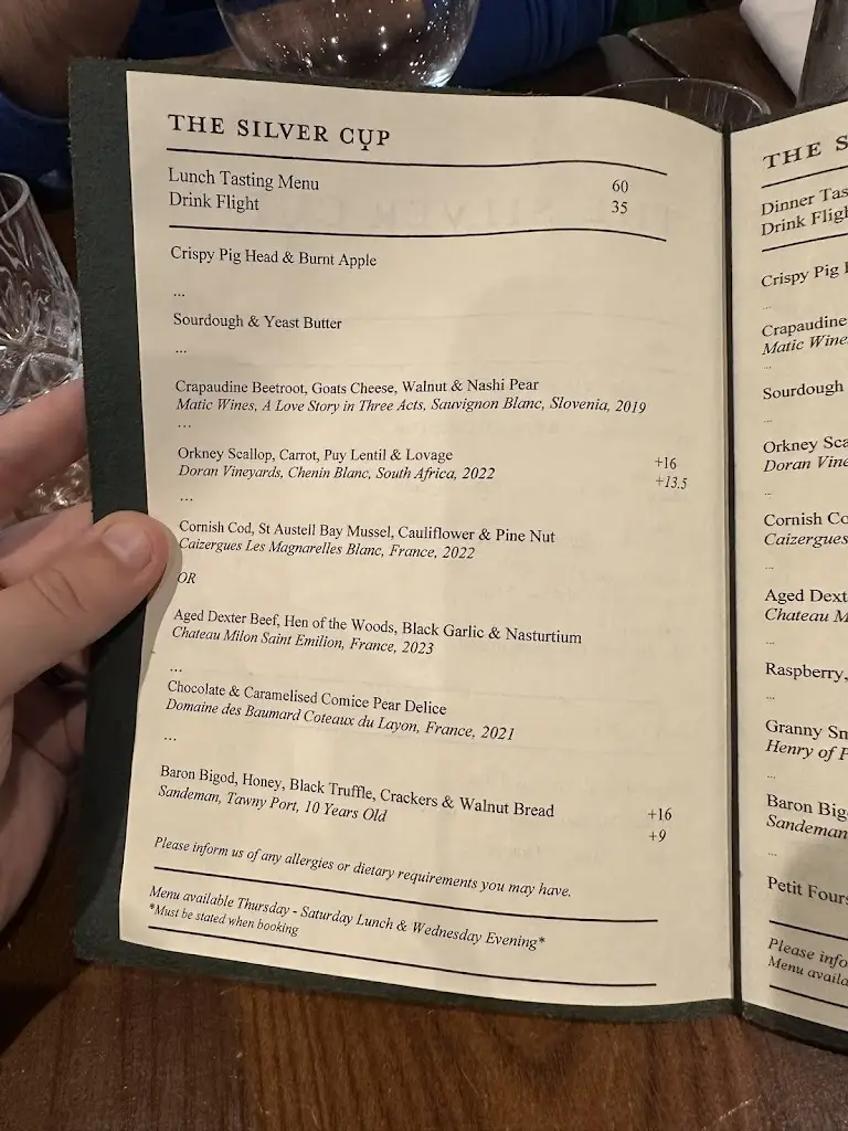 Menu_The Silver Cup_Harpenden_image_3