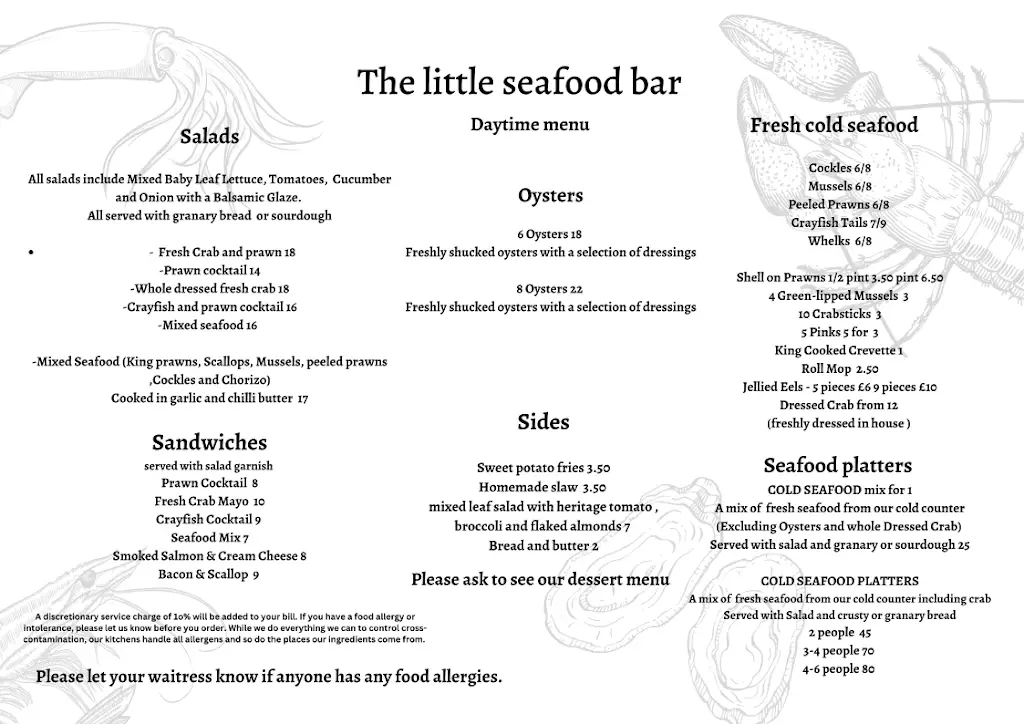 Menu_The Little Seafood Bar_Hatfield Heath_image_1