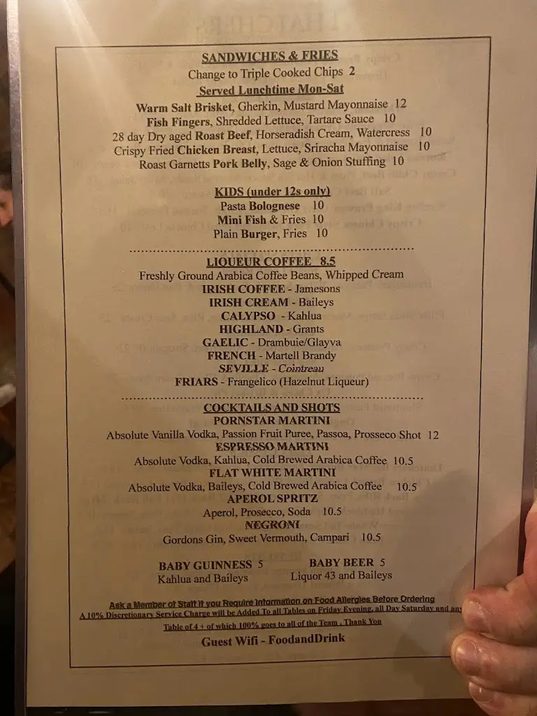 Menu_The Thatchers_Hatfield Heath_image_1