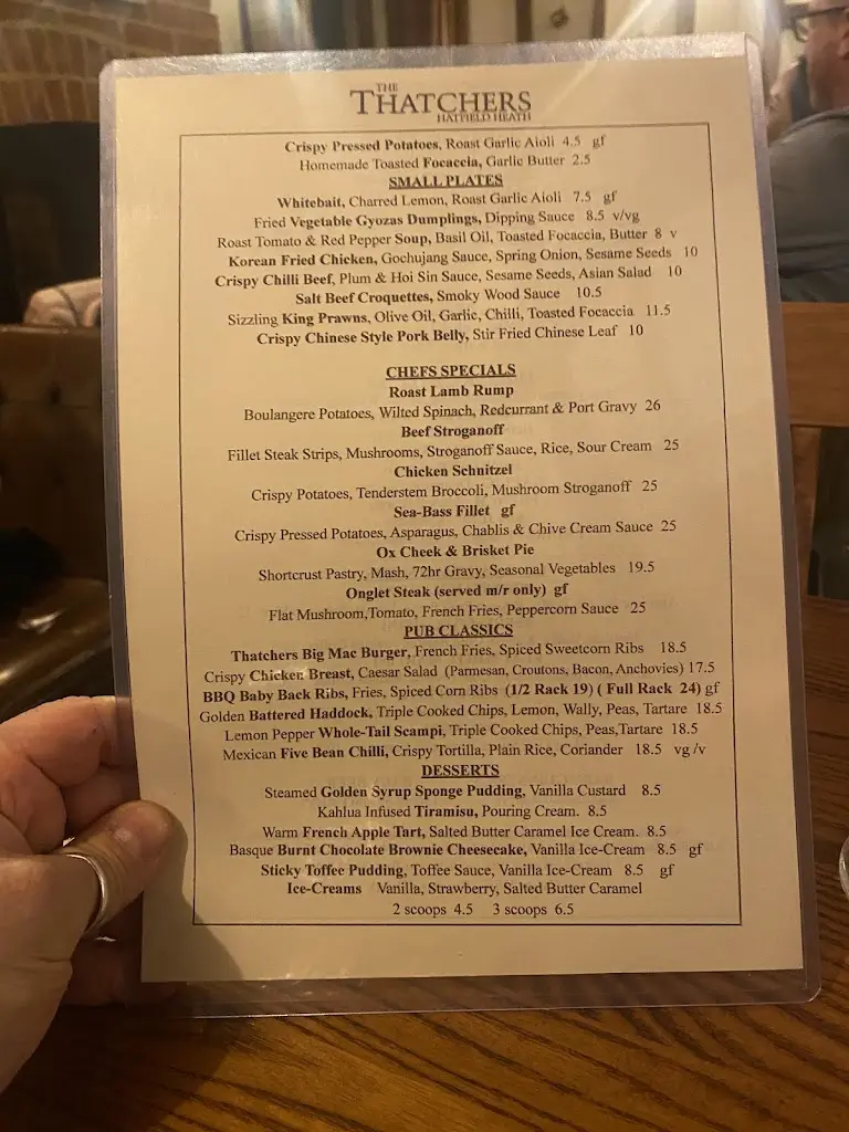 Menu_The Thatchers_Hatfield Heath_image_2