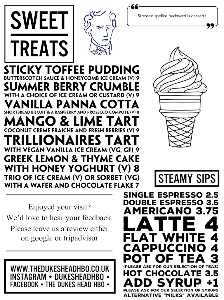 Menü_The Dukes Head_Hatfield Heath_Bild_1