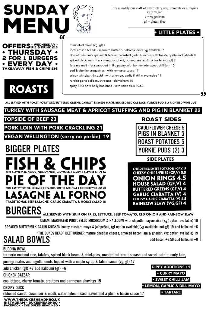 Menü_The Dukes Head_Hatfield Heath_Bild_2