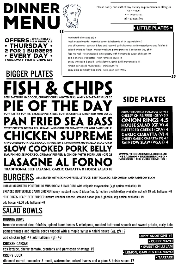 Menü_The Dukes Head_Hatfield Heath_Bild_3