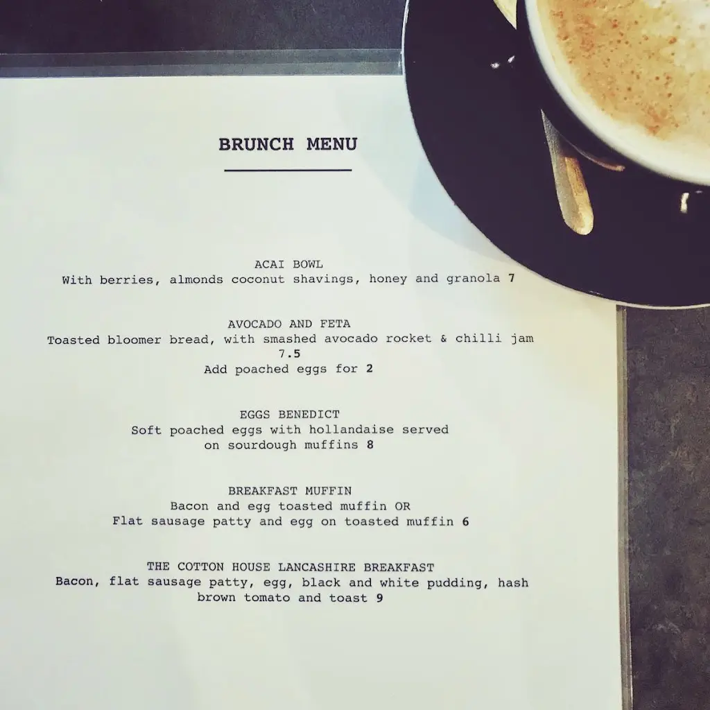 Menu_The Cotton House_Haslingden_image_3