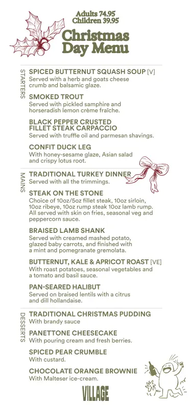 Menu_The Village_Haslingden_image_1