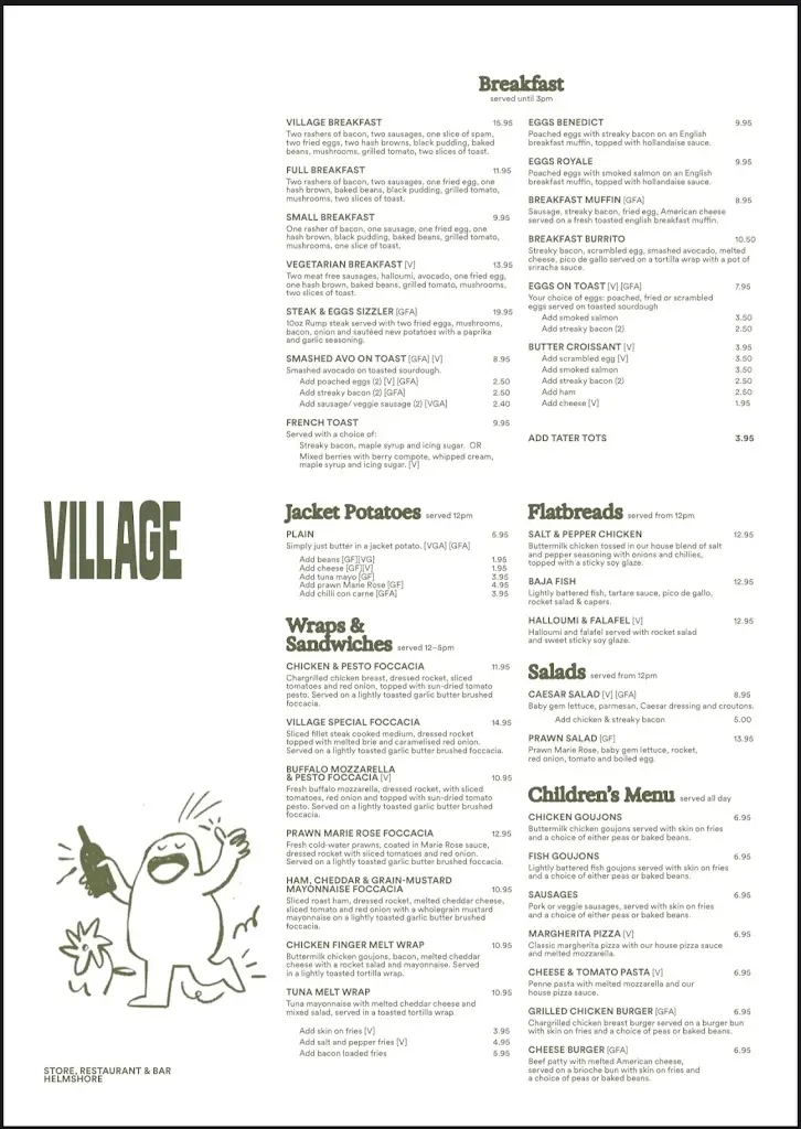 Menu_The Village_Haslingden_image_3