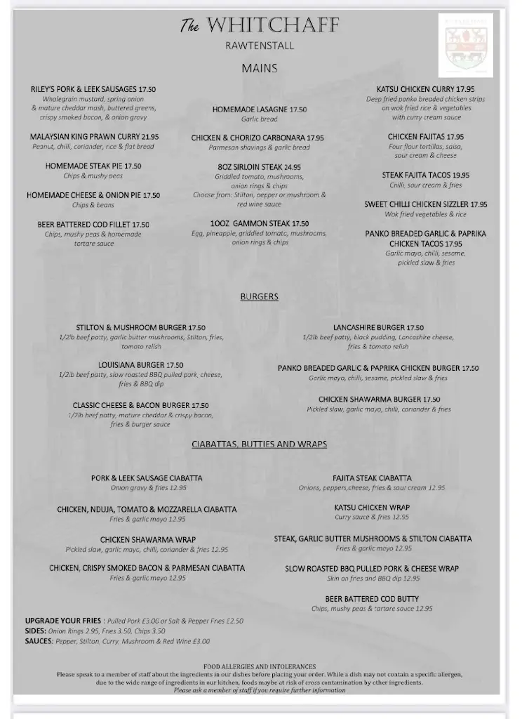 Menu_The Whitchaff Inn_Haslingden_image_1