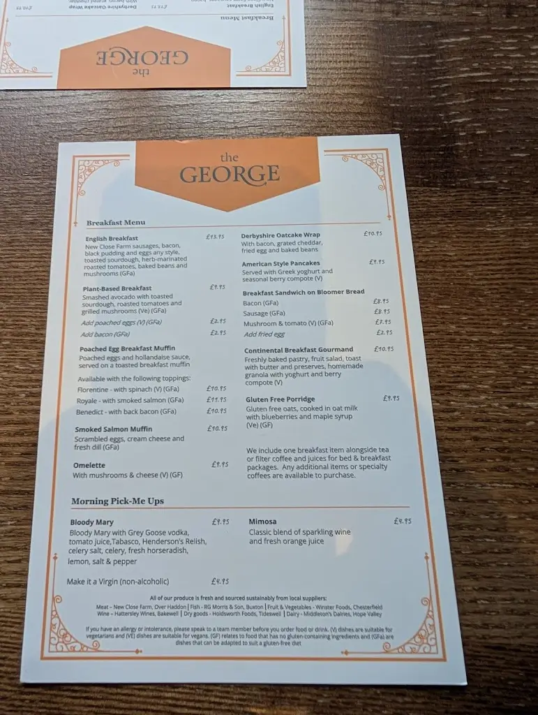 Menu_The George Restaurant_Hathersage_image_1