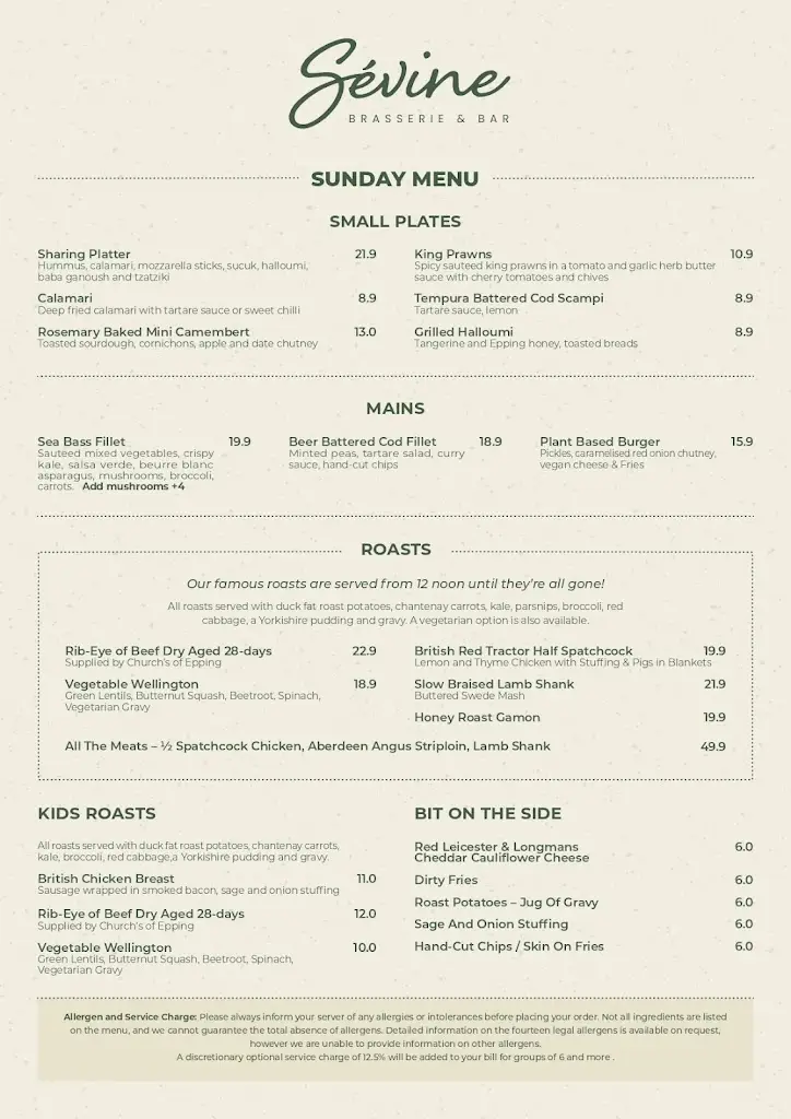 Menu_Sevine Brasserie_Harlow_image_4